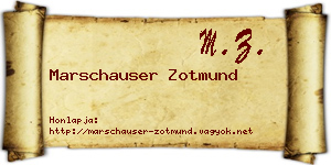 Marschauser Zotmund névjegykártya